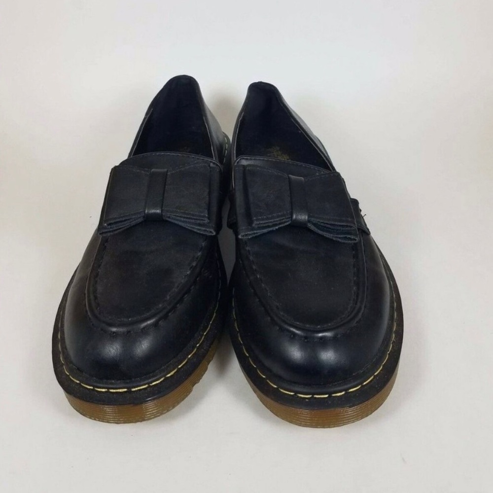 LUXURY BLACK CHINESE BOW LOAFERS SIZE 42 US 9-EUC